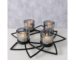 Metalen kaarsenhouder ELENYI, hoogte 8 cm