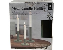 Metalen Kandelaar/Kaarsenhouder - Elegant Design - Geschikt voor 3 Kaarsen - Duurzaam en Sfeervol