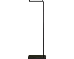 Metalen kapstok vrijstaand voor het ophangen van kleding/jassen/outfits, moderne kledingboom met zware leisteenbasis, kleine kapstok voor ingang/slaapkamer/hal, staande plantenhanger (matzwart)..
