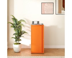 Metalen kast Burlöv 88x40x35 cm oranje [en.casa]