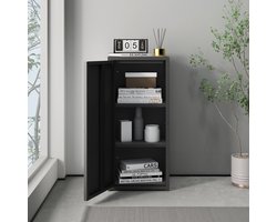 Metalen kast Burlöv 88x40x35 cm zwart [en.casa]