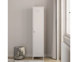 Metalen kast Seinäjoki 180x38x38 cm wit [en.casa]