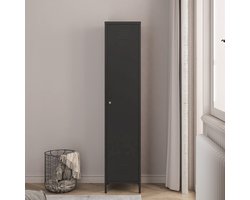 Metalen kast Seinäjoki 180x38x38 cm zwart mat [en.casa]