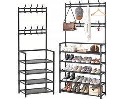 Metalen kleerhanger / schoenenrek met 5 niveaus