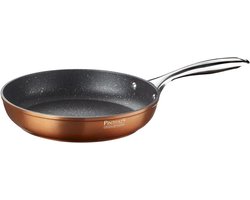 Metalen Koekenpan - Aluminium Pan - Koken en Bakken - Extra Stevige Rand - 32 cm Diameter - Metaal