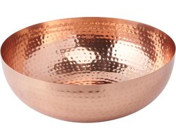 Metalen Kom - Mengkom Roestvrij Staal - Keuken Gebruik - Koperen Afwerking - Rond - Koper