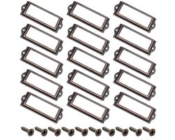 Metalen Labelhouder voor Kasten, Lades en Decoratie - 20 Stuks - Robuuste Tagframes voor Wijnkelders en Meubelaccessoires