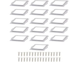 Metalen Labelhouders voor Boekenplanken en Opbergkasten - 16 Stuks, 80x35mm, Inclusief Schroeven voor Makkelijk Gebruik