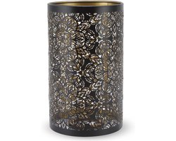 Metalen lampenkap, opengewerkt gegraveerd metaal, verwijderbaar cilindrisch rond patroon E27 E26 decoratieve nachtkastje lampenkap lampenkappen voor tafellampen