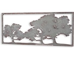 metalen Landschap wand decoratie 125 cm lang