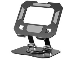 Metalen laptopstandaard - Metalen desktopstandaard - laptop standaard - Space Gray laptopstandaard - Draaibare standaard - Laptopstandaard - Koolstofstaal