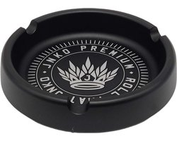 Metalen Luxe Asbak | Aluminium | Zwart | 10cm | Cadeau Verpakking | JNKO