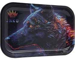 Metalen Luxe Dienblad | 29x19cm | Wilde Dieren Serie | Wolf | Decoratief Dienblad | JNKO