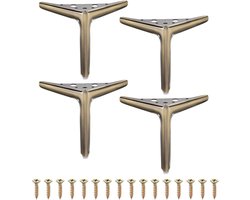 Metalen Meubelpoten - Bankpoten Kastpoten - Meubels Verhogen - Zwaar Stevig Staal - 15 cm Hoog - Brons