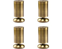 Metalen Meubelpoten - Bankpoten Tafelpoten - Meubels Verhogen - Verstelbare Hoogte - Set van 4 - Messing