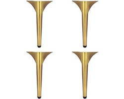 Metalen Meubelpoten - Kastpoten Bankpoten - Meubels Verhogen - In Hoogte Verstelbaar - 30 cm - Goud