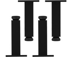 Metalen Meubelpoten - Kastpoten Sofafussen - Meubels Verhogen - In Hoogte Verstelbaar - 25 cm - Zwart