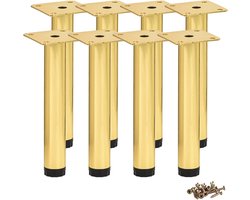 Metalen meubelpoten - Kaststeunvoeten - Meubels verhogen - Verstelbare hoogte - 8 stuks 12 cm - Goud