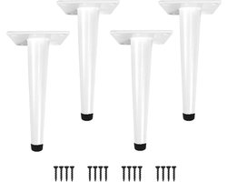 Metalen Meubelpoten Kegel Set van 4 - Kast Benen - Verticale Tafelpoten Roest met Antislip Rubberen Basis - tv-kast bank badkamerkast