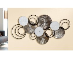 Metalen muurobject ringen muurdecoratie