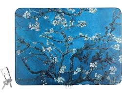 Metalen Opbergdoos - Blikken Kistje - Veilig Spullen Bewaren - Met Slot en Sleutel - 27x20x12 cm - Vintage