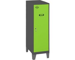 Metalen Opbergkast - Garderobekast Lockers - Veilig Spullen Opslaan - Schroefloze Montage - 101.5 cm Hoog - Antraciet Groen