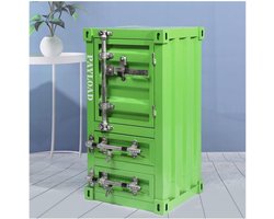 Metalen Opbergkast in Industriële Stijl met Lade - Perfect voor Thuis, Kantoor en Sportschool