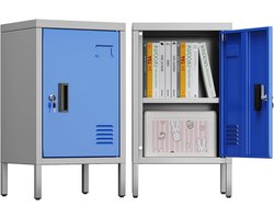 Metalen Opbergkast met Slot en Ventilatie - Compact Bureaukast