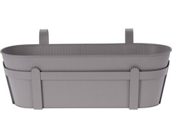 Metalen plantenbak met handvat, voor op het balkon, 36 x 14 cm
