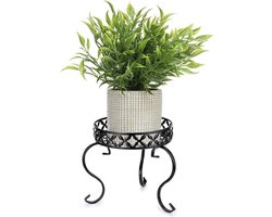 Metalen Plantenstandaard voor Binnen en Buiten, Zwart, Stijlvol en Stevig, Geschikt voor Verschillende Planten.