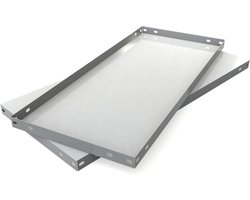 Metalen rek 1000 x 600 x 35 mm wit - Extra stevigheid - Opslagoplossing