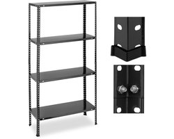 Metalen rek voor garage - flexibel en stevig - zwart