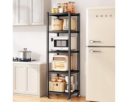 Metalen Rekken voor Keuken, Garage en Opslag - 5 Tiers Stalen Planken