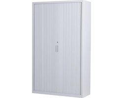 Metalen roldeurkast, Archiefkast, Kantoorkast I 199x120x43.5 cm I Grijs I RKP-102 I Povag