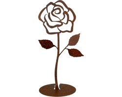 Metalen roos tuindecoratie woondecoratie kerstdecoratie outdoor metaal roestpatina weerbestendig cadeau voor vriendin vriend bruiloft Moederdag Valentijnsdag grafdecoratie