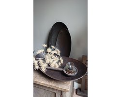 Metalen schaal organische vorm L