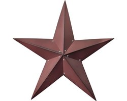 Metalen Schuurster - Wanddecoratie Ster - Buiten Decoratie - Handgemaakt Ijzer - 91 cm - Rood