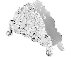 Metalen Servethouder Dispenser voor Tafeldecoratie - Zilveren Tissue Rek Stand