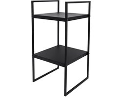 Metalen Staand Rek - Open Kastje - Decoratie Opbergen - Twee Praktische Vakken - 54 x 27 x 27 cm