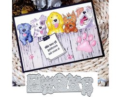 Metalen stansmallen voor honden- en kattenkoppen, DIY scrapbooking en kaarten maken, decoratieve embossing tools