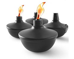 Metalen tafelblad fakkels voor buiten - Citronella fakkels voor tuin en terras - Set van 4