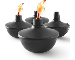 Metalen tafelblad fakkels voor buiten - Citronella fakkels voor tuin en terras - Set van 4