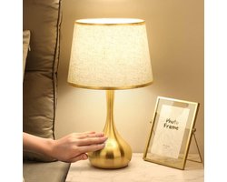 Metalen Tafellamp - Nachtkastlamp Bureauverlichting - Sfeerverlichting Creëren - Groen Porselein Huis - 40 Watt - Wit