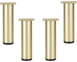 Metalen tafelpoten - Meubelsteunen bank - Meubels verhogen - Verstelbaar en sterk - Set van 4 - Zilver