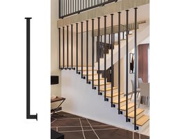 Metalen Trap Balusters - IJzeren Spindels - Trap Renovatie - Verstelbare Hoogte - 8 Inch - Zwart