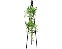 Metalen tuinobelisk voor klimplanten - 80 cm - roestbestendig - steun voor rozen en groenten - decoratief plantensteun