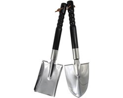 Metalen Tuinschep - Handspade Oppot - Planten Verpotten - Roestvrij Staal - 49 cm - Houtkleurig