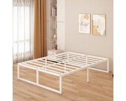 Metalen Tweepersoonsbedframe - Duurzaam en Ruimtebesparend - 1 stuk - Staal