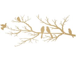 Metalen Vogelwanddecoratie - Uniek Ontwerp - 1 stuk - Stevig Materiaal