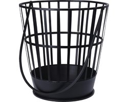 Metalen Vuurkorf met hengsel | Ø38 cm | Zwart